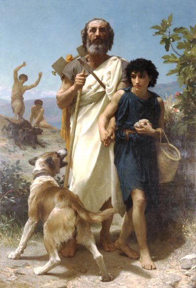 Homer and his Guide by William Adolphe Bouguereau